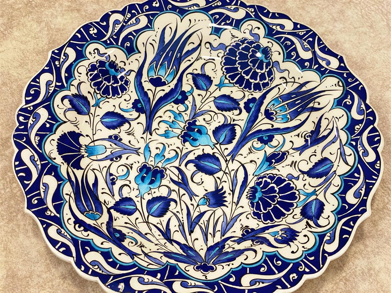 Handmade Hand Painted Turkish Decorative Ceramic Plate 10 Home Decor
